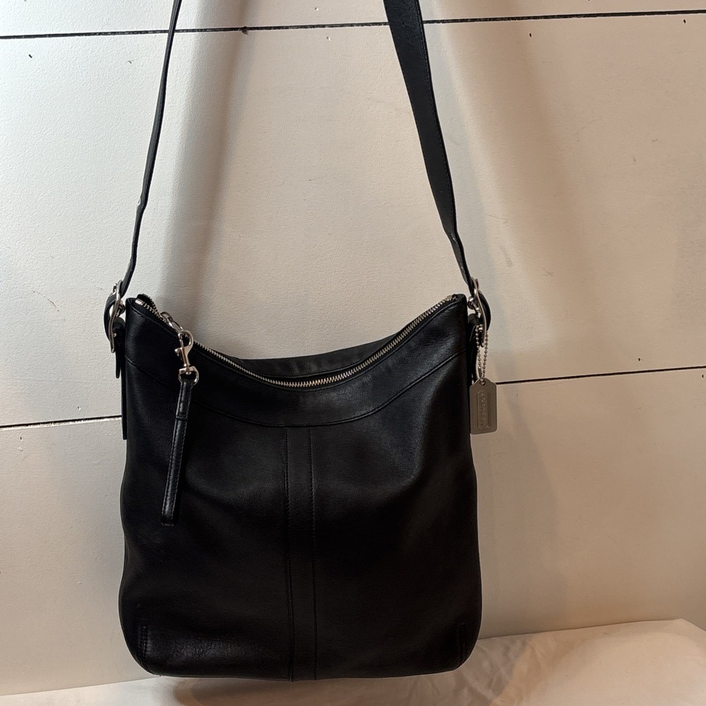 VTG Y2K COACH Legacy Slim Gallery Tote 9188 Black Smooth Leather. Great Vtg.